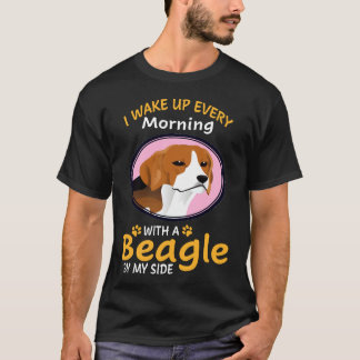 Camiseta 3 Me despierto cada mañana con un Beagle a mi lado
