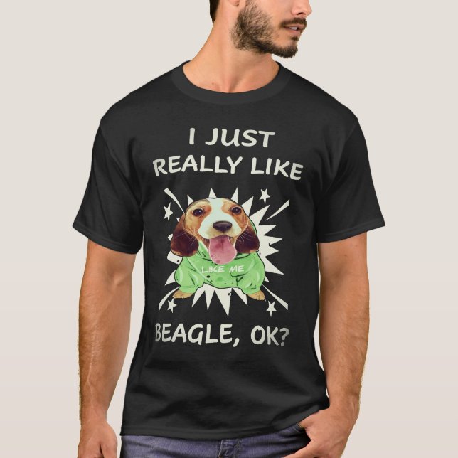 Camiseta 3 Me gusta mucho Beagle (Anverso)