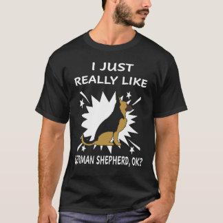 Camiseta 3 Me gusta mucho el pastor alemán OK