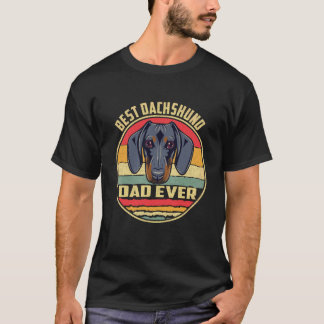 Camiseta 3 Mejor Papá de Dachshund de Todos los Tiempos
