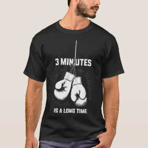 Camiseta 3 minutos es mucho tiempo boxeo divertido kickboxi