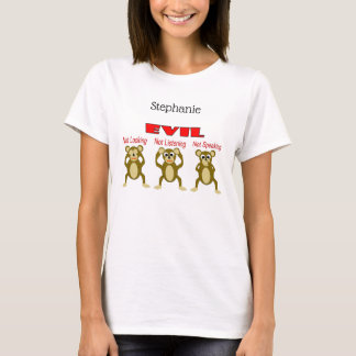 Camiseta 3 monos sabios