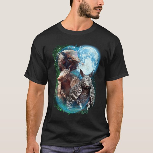 Camiseta 3 Moon Armadillo  Anteater Animal (Anverso)
