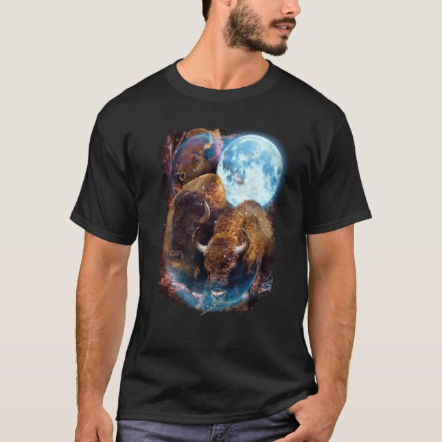 Camiseta 3 Moon Bison Buffalo Animal Bison (Anverso)