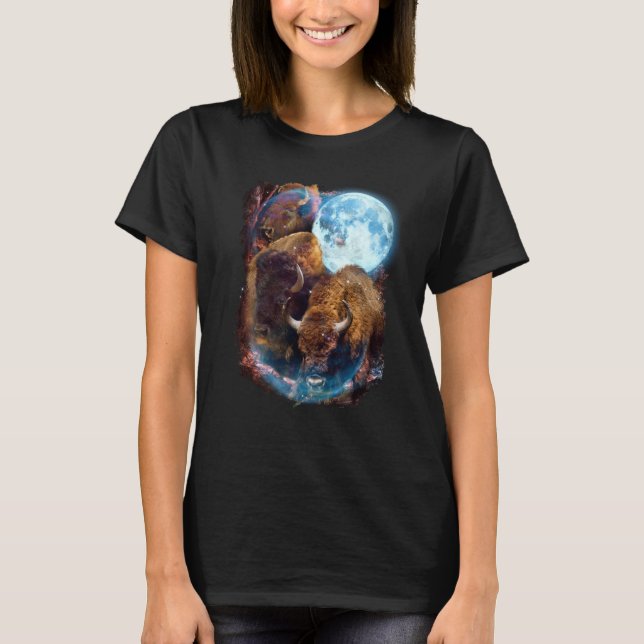 Camiseta 3 Moon Bison Buffalo Animal Bison (Anverso)