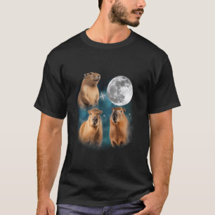Camiseta 3 Moon Capybara Funny Capibara Rodent Animal Lover