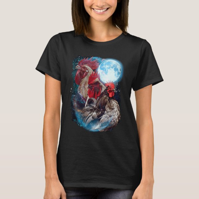 Camiseta 3 Moon Chicken Funny Bird Animal Lovers Graphic Ar (Anverso)