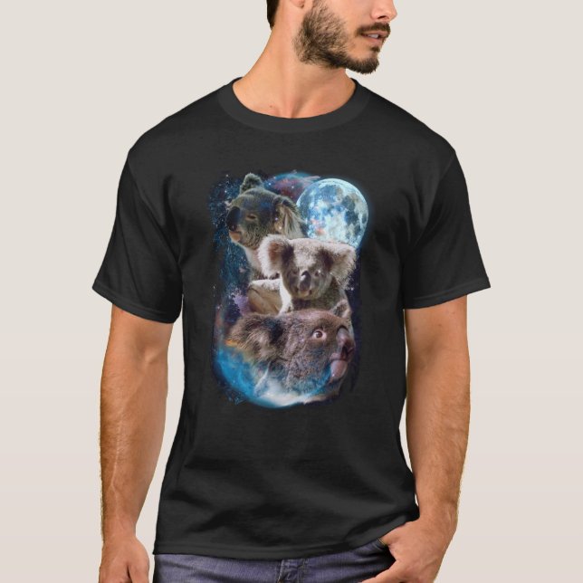Camiseta 3 Moon Koala Marsupial Wombat Animal (Anverso)