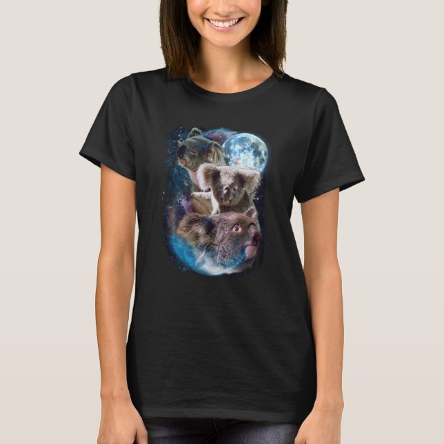 Camiseta 3 Moon Koala Marsupial Wombat Animal (Anverso)