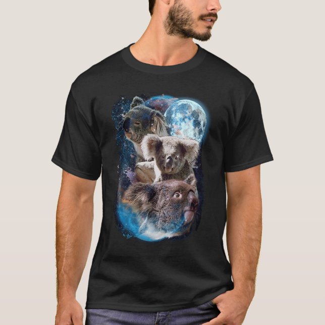 Camiseta 3 Moon Koala Marsupial Wombat Animal (Anverso)