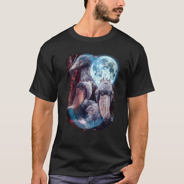 Camiseta 3 Moon Shoebill Wading Bird Animal (Anverso)