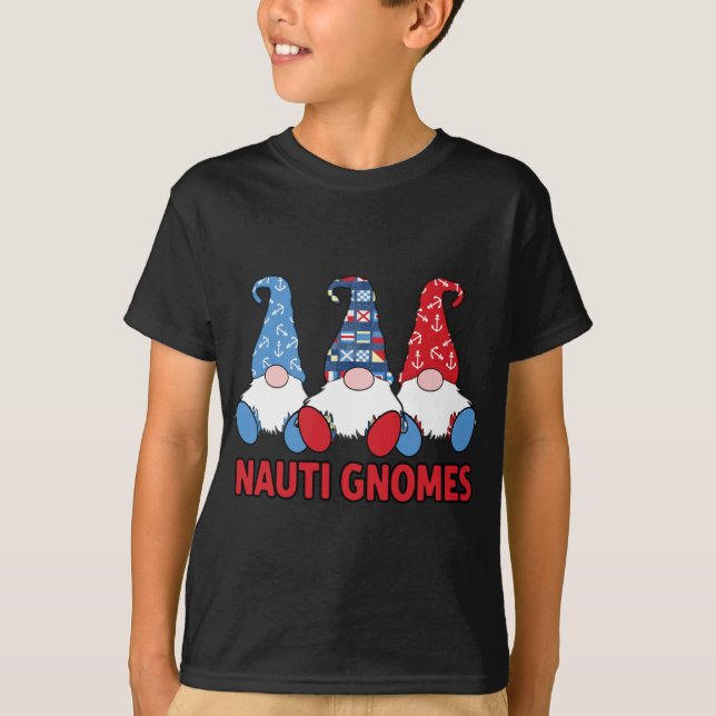 Camiseta 3 Náuticas Nauti Gnomes Anchors Vela Fl (Anverso)