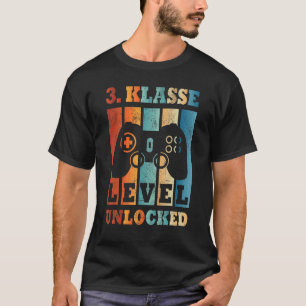 Camiseta 3 Nivel de clase de videojuego vintage sin bloquea
