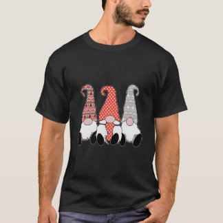 Camiseta 3 Nórdicos Gnomes Mujer Sueca Tomte Nisse Gray Red