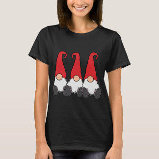Camiseta 3 Nórdicos Gnomes Tomte Nisse Gorras Rojos Cuidad