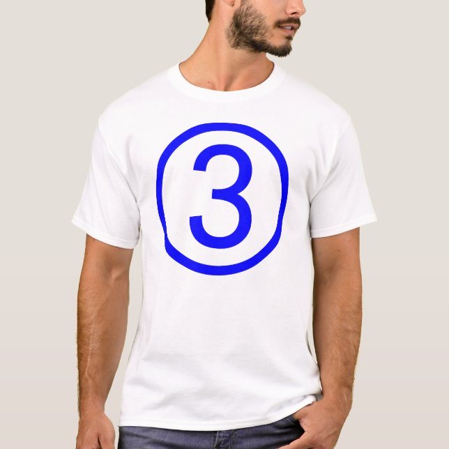 Camiseta 3, número tres (Anverso)