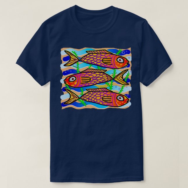 Camiseta 3 peces (Diseño del anverso)