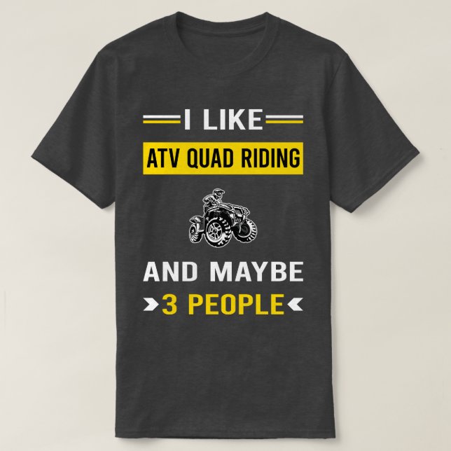 Camiseta 3 personas ATV Quad Riding (Diseño del anverso)