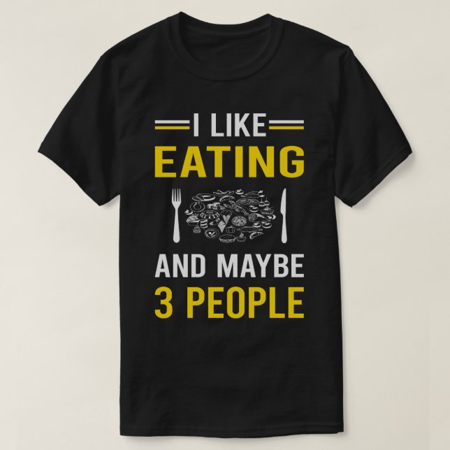 Camiseta 3 personas comiendo (Diseño del anverso)