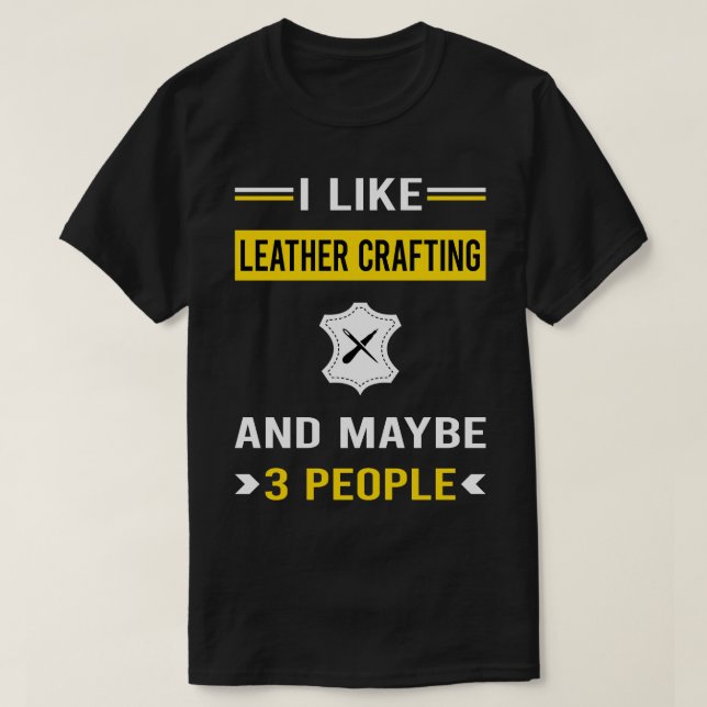 Camiseta 3 personas Leyenda artesanal de cuero de cuero (Diseño del anverso)