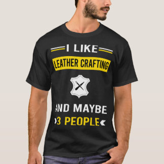 Camiseta 3 personas Leyenda artesanal de cuero de cuero