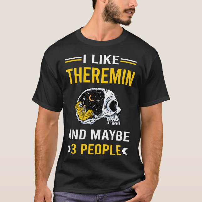 Camiseta 3 personas Theremin Thereminvox Etherophone (Anverso)