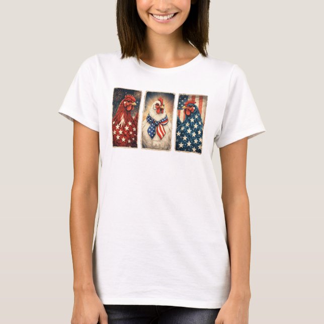 Camiseta 3 Pollitos Patrióticos (Anverso)