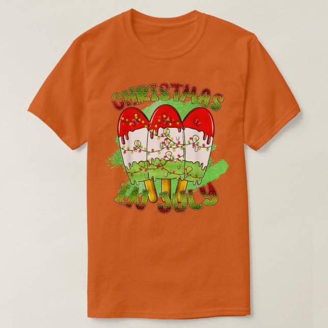Camiseta 3 Popsicles Christmas In July Xmas Lights Ice Pops (Diseño del anverso)