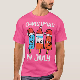 Camiseta 3 Santa Popsicles Christmas In July Cute Summer Xm