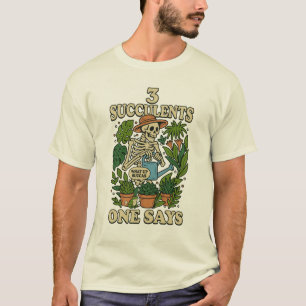 Camiseta 3 Suculentas Una Dice Funny Gardening Frog Retro