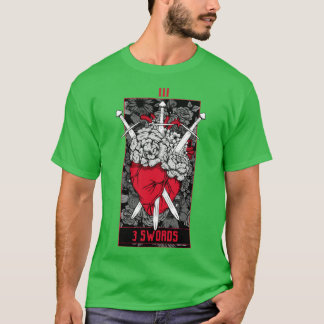 Camiseta 3 Swords Tarot Card Red