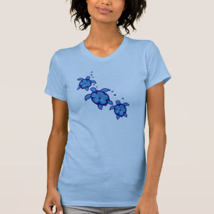 Camiseta 3 tortugas azules de Honu