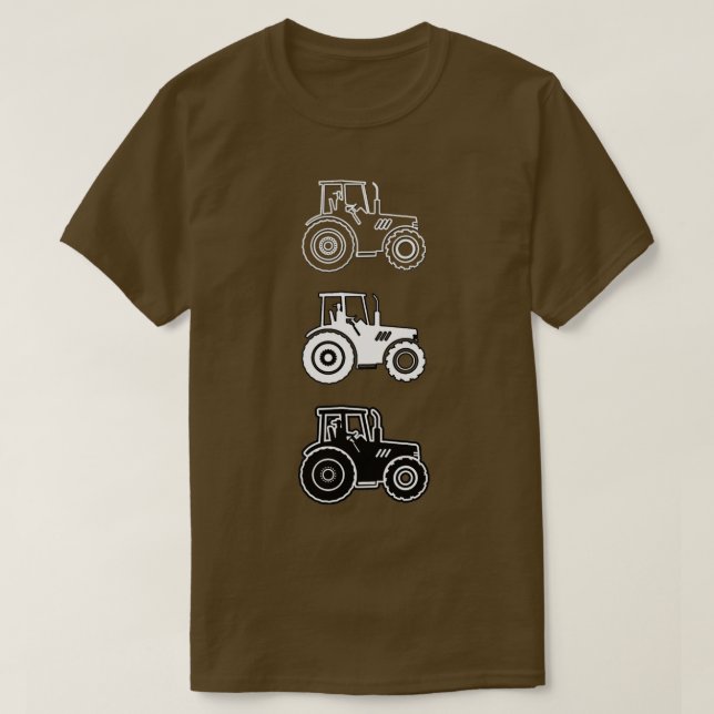CAMISETA 3 TRACTORES (Diseño del anverso)