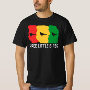 Camiseta 3 Tres Pájaros Pequeños Todo Reggae Rasta Irlandés