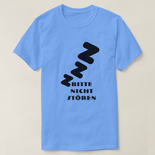 Camiseta 3 Z durmiendo con texto Bitte nicht stören (Diseño del anverso)