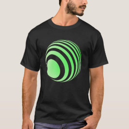 Camiseta 3D-Ball mit grünen Streifen -