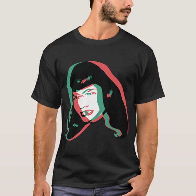 Camiseta 3D Bettie Page gift (Anverso)