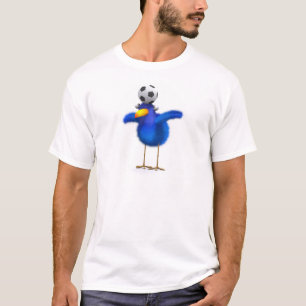 Camiseta 3d Fútbol de pájaro azul