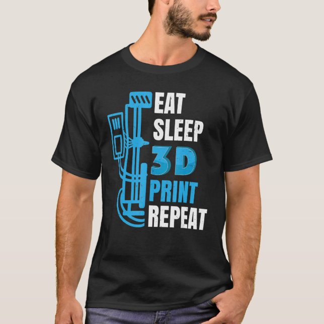 Camiseta 3d Impresora 3d Edificios de modelos de impresión  (Anverso)