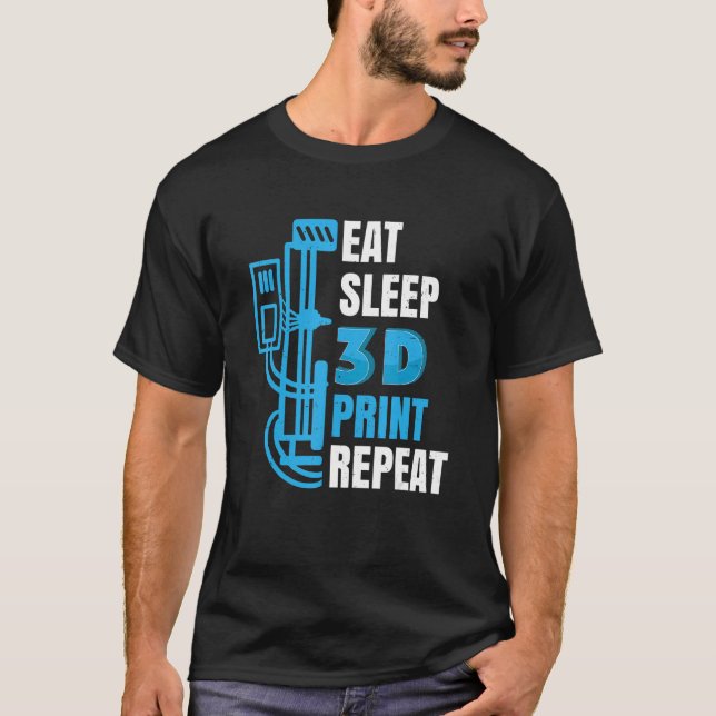 Camiseta 3d Impresora 3d Edificios de modelos de impresión  (Anverso)