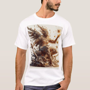 Camiseta 3D modelada: diseño geométrico futurista
