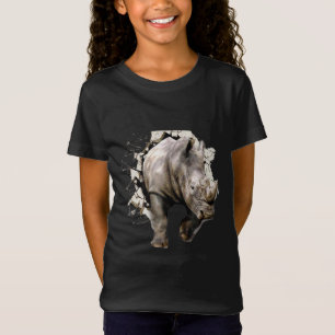 Camiseta 3d Rinoceronte - Rinocerontes de animales salvajes