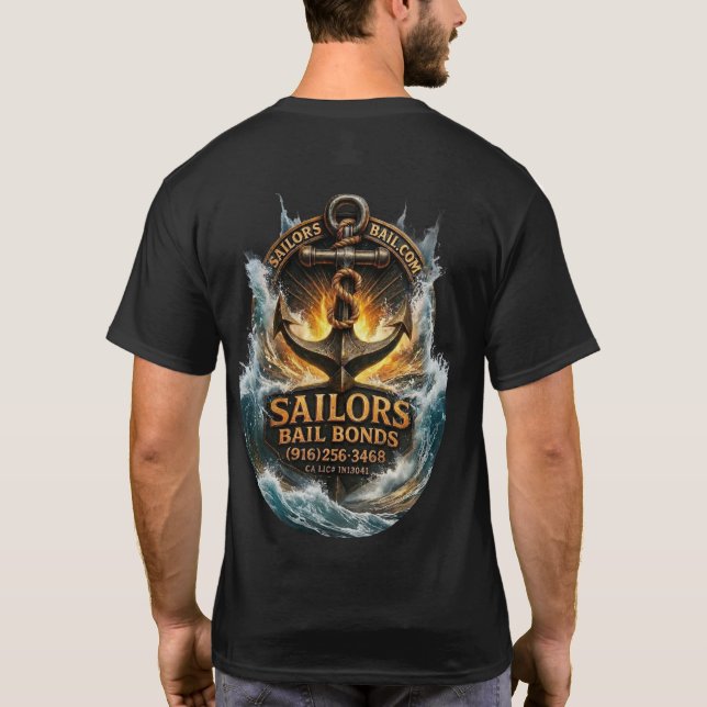 Camiseta 3D Sailors Bail Bonds Splash Down (Reverso)