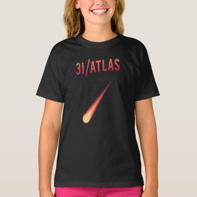 Camiseta 3I/ATLAS Comet Retro Space Art (Anverso)