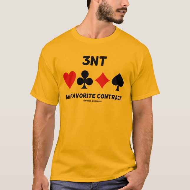 Camiseta 3NT Mi contrato favorito Cuatro tarjetas para puen (Anverso)