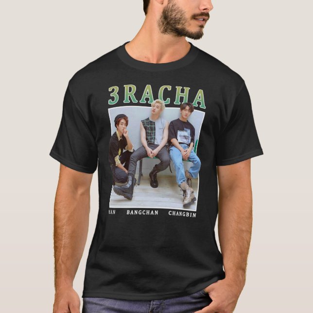 Camiseta 3RACHA Stray Kids Vintage Retro Band Style 90s  Cl (Anverso)