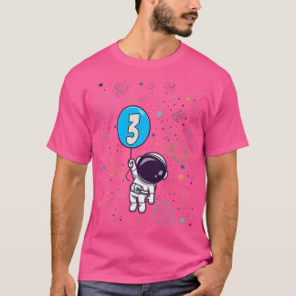 Camiseta 3rd Birthday  Astronaut 3 Years Old Birthday Boy 