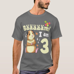 Camiseta 3rd Birthday Guinea Pig Themed Birthday Party 3 Ye
