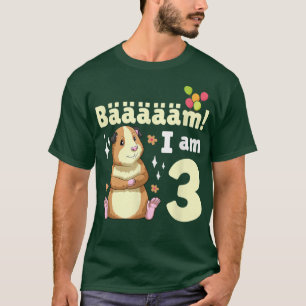 Camiseta 3rd Birthday Guinea Pig Themed Birthday Party 3 Ye