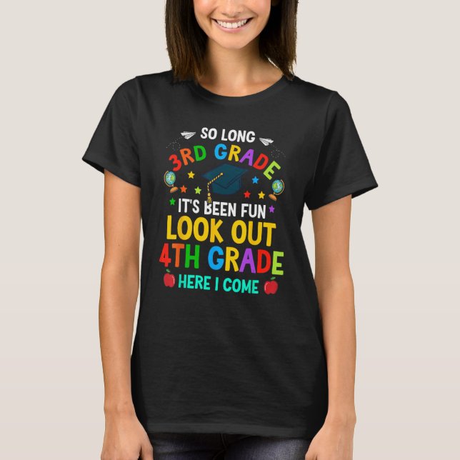 Camiseta 3rd Grade 4th Here I Come First Day Back To School (Anverso)